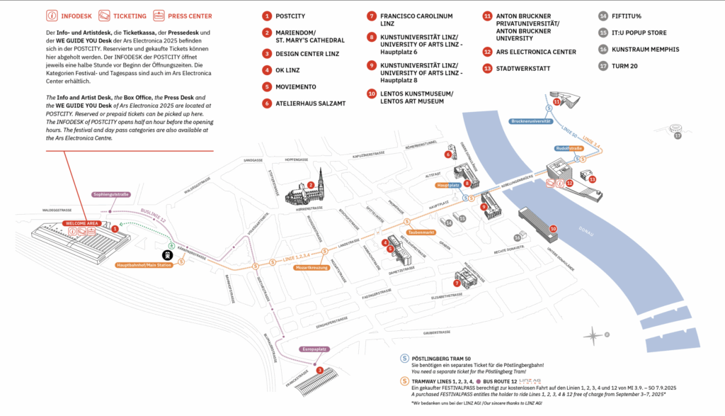 Ars Electronica Festival Map 2025